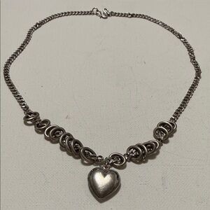 Sterling Silver 925 Heart Pendant Necklace